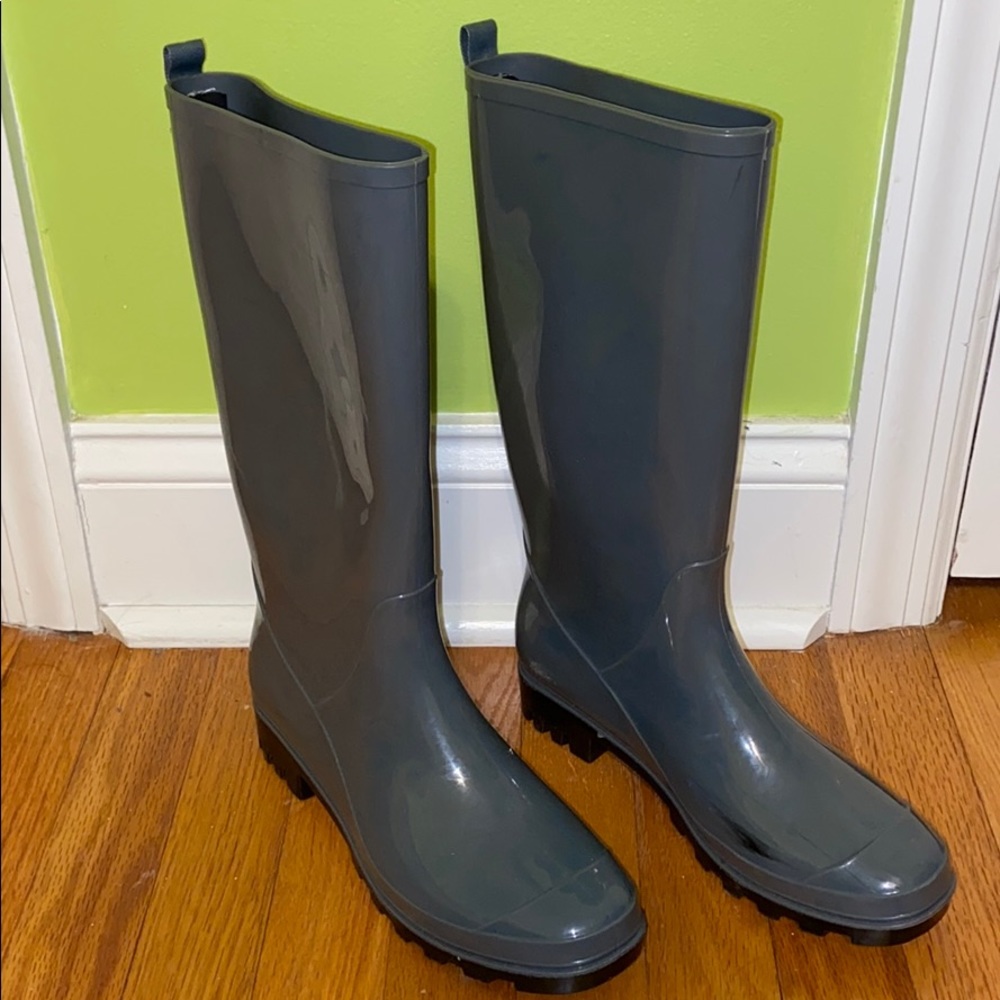 Grey Rain Boots